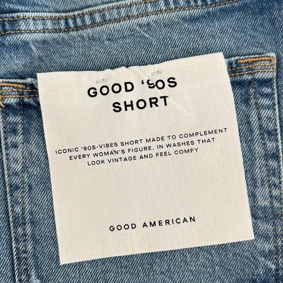 Good American Indigo433 Good 90s Shorts 0 - Picture 8 of 13
